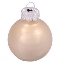 Prodotto Mini palline di Natale palline per albero in vetro cashmere Ø3cm 22 pz