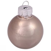 Prodotto Mini palline di Natale palline per albero in vetro cashmere Ø3cm 22 pz