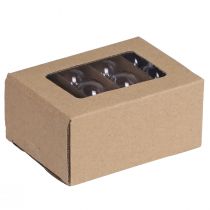 Prodotto Mini palline di Natale in vetro retro trasparente Ø3cm 22 pz