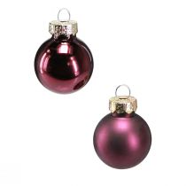 Prodotto Mini palline di Natale in vetro Ø2,5 cm malva 22 pz