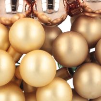 Prodotto Mini palline di Natale oro rosa specchio bacche 2 cm 140 pezzi