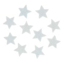 Mini glitter stelle 2,5 cm bianco 48 pezzi