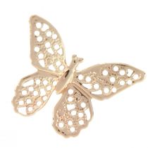 Prodotto Mini farfalle decorazione a dispersione in metallo dorato 3 cm 50 pz