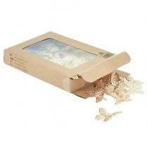 Prodotto Mini farfalle decorazione a dispersione in metallo dorato 3 cm 50 pz