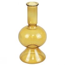 Prodotto Mini vaso vaso di vetro giallo vaso di fiori vetro Ø8cm H16,5cm