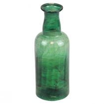 Prodotto Mini vaso vaso bottiglia di vetro vaso da fiori verde Ø6cm H17cm