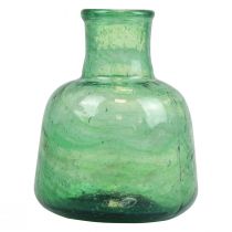 Prodotto Mini vaso da fiori in vetro verde Ø8,5 cm H11 cm