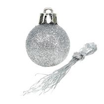Prodotto Mini pallina di Natale argento Ø3cm 14 pz
