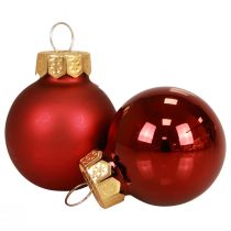 Mini palline di Natale rosse opache/lucide Ø2,5 cm 20p