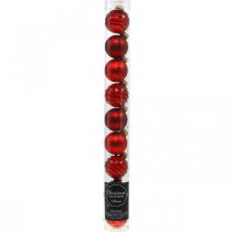 Prodotto Mini palline di Natale rosse in vero vetro Ø3cm 9 pz