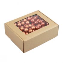 Prodotto Mini palline di Natale su filo vetro rosso arancio Ø2cm 140 pz
