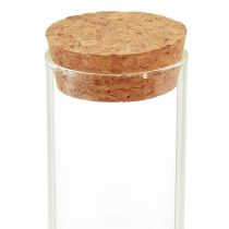 Prodotto Mini vasi provetta in vetro coperchio in sughero Ø4cm H12cm 6pz