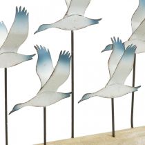 Decorazione estiva marittima, oche in volo, decorazione in metallo da posizionare H27cm L30cm