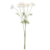 Prodotto Papavero artificiale, bianco, stelo lungo, 78 cm, 3 pezzi