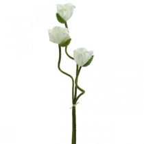 Fiore artificiale papavero artificiale rosa mais bianco L55/60/70 cm Set di 3