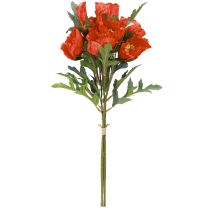 Prodotto Decorazione di papaveri Papavero artificiale rosso 45 cm mazzo con 3 pezzi