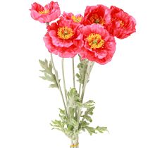 Prodotto Papaveri Fiori Artificiali Rosa Artificiali Ø6–7cm L78cm 3pz