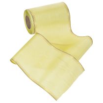 Prodotto Nastro moiré per ghirlande, 150 mm, 25 m, verde chiaro con bordo dorato, ideale per fioristi e decorazioni.
