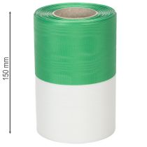 Prodotto Nastro per ghirlanda moiré verde-bianco 150 mm, nastro decorativo, nastro per fiocchi, taffetà di qualità 25 m
