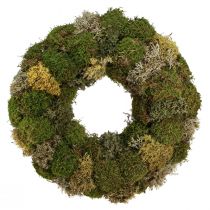 Prodotto Ghirlanda di muschio ghirlanda decorativa riccio muschio e muschio di straccio naturale Ø42 cm