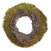 Prodotto Corona di muschio Corona decorativa verde muschio con topo naturale Ø30 cm