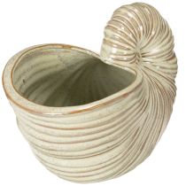 Prodotto Vaso da fiori in ceramica con motivo a chiocciola per composizioni vegetali speciali, 21 cm