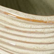 Prodotto Vaso da fiori in ceramica con motivo a chiocciola per composizioni vegetali speciali, 21 cm