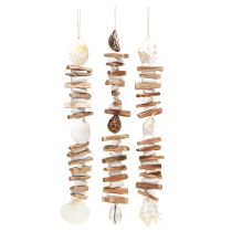 Prodotto Ghirlanda di conchiglie lumache di mare decorazione estiva naturale assortita 69cm 3pz