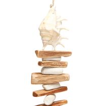 Prodotto Ghirlanda di conchiglie lumache di mare decorazione estiva naturale assortita 69cm 3pz