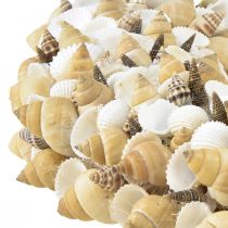 Prodotto Corona di conchiglie conchiglie lumache di mare bianco naturale Ø35cm