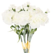 Prodotto Garofani artificiali, bianchi, 40 cm, 4 pezzi
