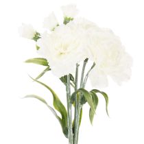 Prodotto Bouquet di garofani artificiali, fiori artificiali bianchi, decorazione, 4 mazzi
