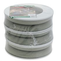 Prodotto Corona di anelli in schiuma floreale grigia H3cm Ø20cm 6 pz