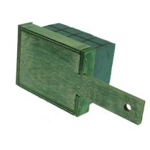 Prodotto Mattoncini floreali in schiuma con base in legno 21 cm x 9 cm x 8 cm 8 pz