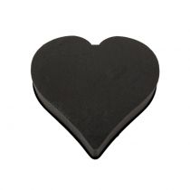 Cuore in schiuma floreale nero 28 cm x 30 cm x 5 cm 2 pezzi