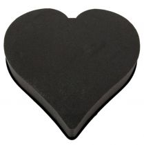 Cuore in schiuma floreale nero 38 cm 2 pezzi