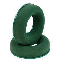 Prodotto Ghirlanda ad anello in schiuma floreale verde H2,5 cm Ø17 cm 6 pz