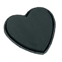 Prodotto Cuore in schiuma floreale nero 25,5 cm 2 pezzi