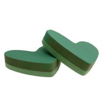 Prodotto Cuore di schiuma floreale verde 24 cm x 25 cm 2 pezzi