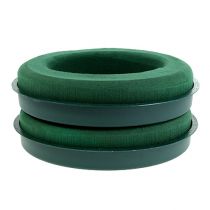 Prodotto Anello in schiuma floreale con ciotola verde Ø30cm H4,5cm 2 pz