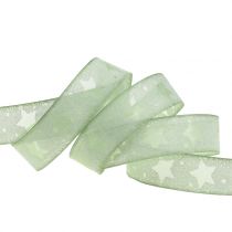 Nastro in organza con motivo a stella 25mm 15m