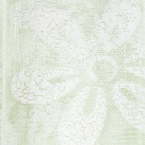 Prodotto Nastro in organza, floreale, per regali, verde, 25 mm, 18 m