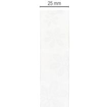 Prodotto Nastro in organza, floreale, per regali, verde, 25 mm, 18 m