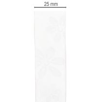 Prodotto Nastro in organza, nastro regalo floreale, rosa, 25 mm, 18 m