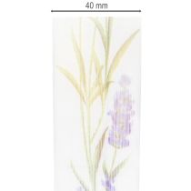Prodotto Nastro in organza, nastro in chiffon, nastro decorativo, lavanda, 40 mm, 20 m