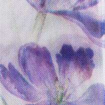 Prodotto Nastro in organza, nastro in chiffon, tulipani pappagallo, viola, 40 mm, 18 m