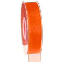 Prodotto Nastro in organza nastro regalo nastro arancione cimosa 25mm 50m