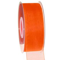 Prodotto Nastro in organza nastro regalo nastro arancione cimosa 40mm 50m