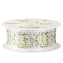 Prodotto Nastro di organza per decorazioni nuziali "Love" bianco 40mm 15m