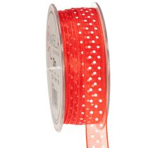 Prodotto Nastro con motivo a pois per confezioni regalo stagionali versatili, largo 1,5 cm, lungo 20 m